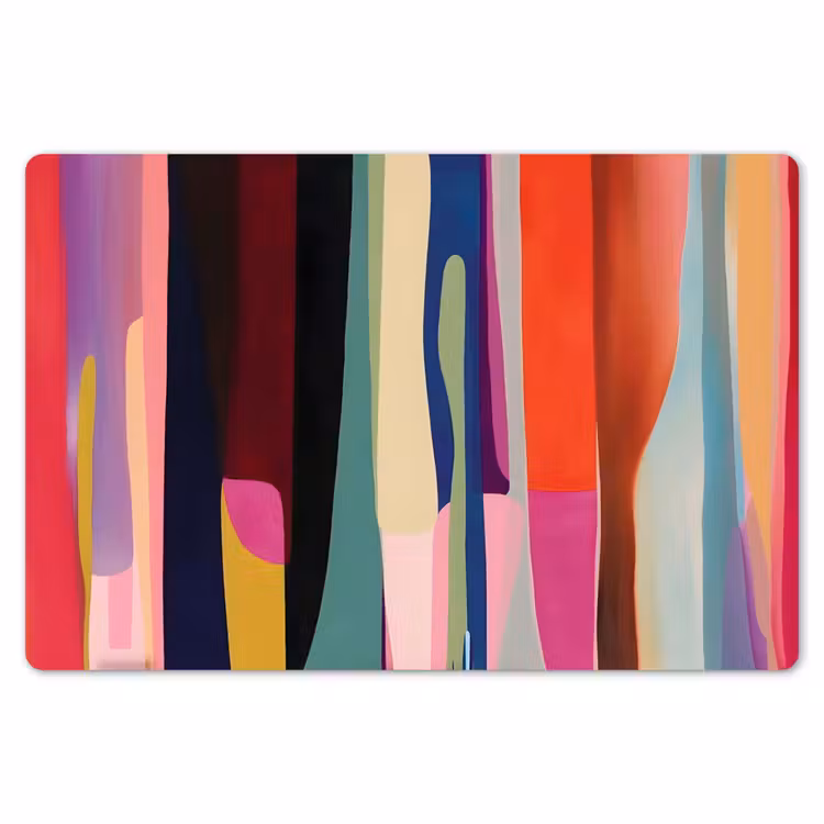 Kleurbanen - Verticaal - Kleurrijk Placemat vinyl groot -zzsfeer1_Kitchenyeah-website