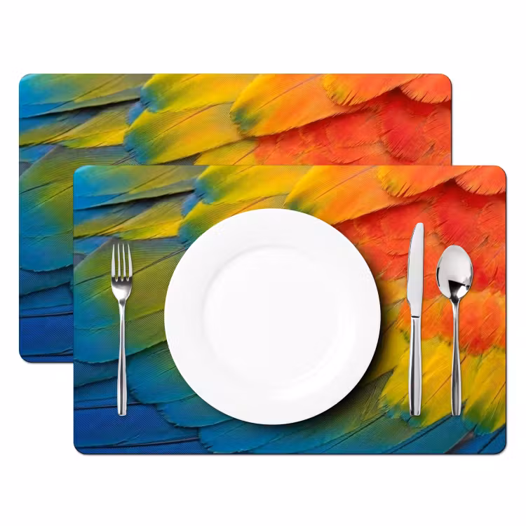 Veren - Ara - Kleurrijk Placemat vinyl groot -zzsfeer2_Kitchenyeah-website