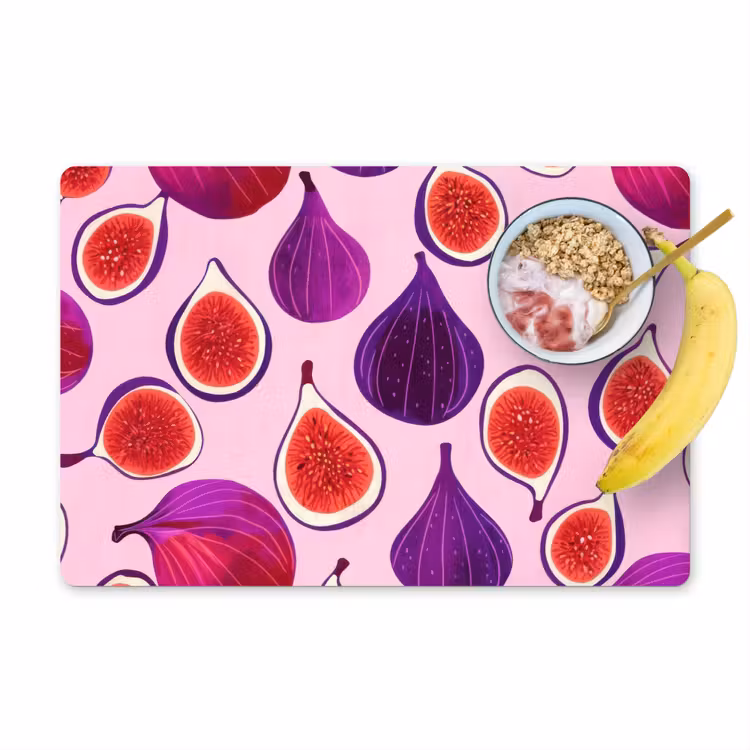 Vijgen - Roze - Paars Placemat vinyl groot -zzzproduct_Kitchenyeah-website