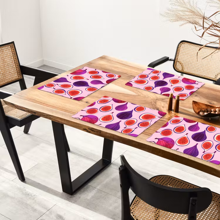 Vijgen - Roze - Paars Placemat vinyl groot -zzsfeer4_Kitchenyeah-website