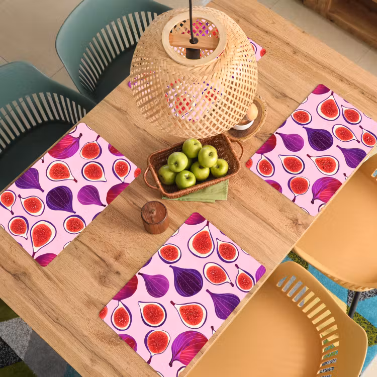 Vijgen - Roze - Paars Placemat vinyl groot -zzsfeer5_Kitchenyeah-website