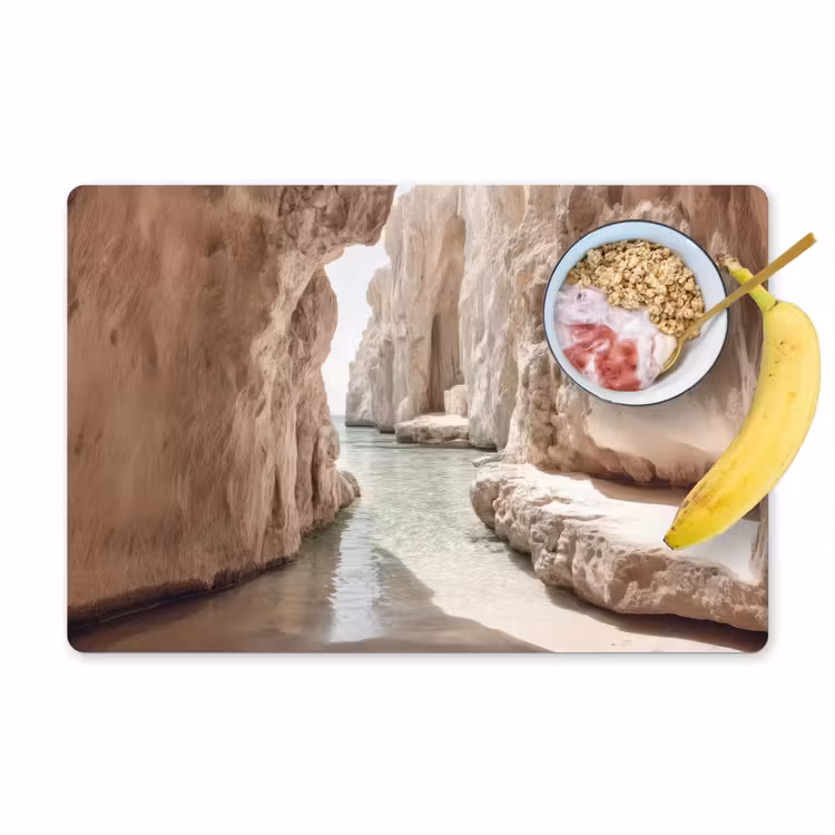 Rotsen - Zee - Zand - Kloof Placemat vinyl groot -zzzproduct_Kitchenyeah-website