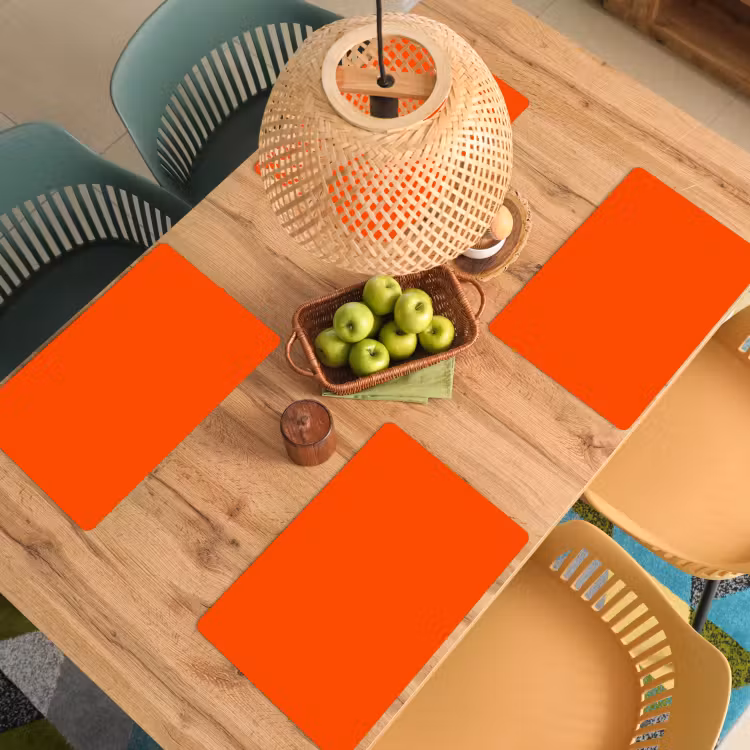 Fiery - Tangerine - Oranje Placemat vinyl groot 368 -zzsfeer5_Kitchenyeah-website