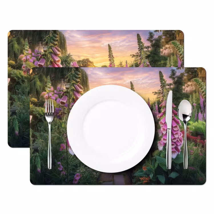 Vingerhoedskruid - Bloemen - Tuin Placemat vinyl groot -zzsfeer2_Kitchenyeah-website