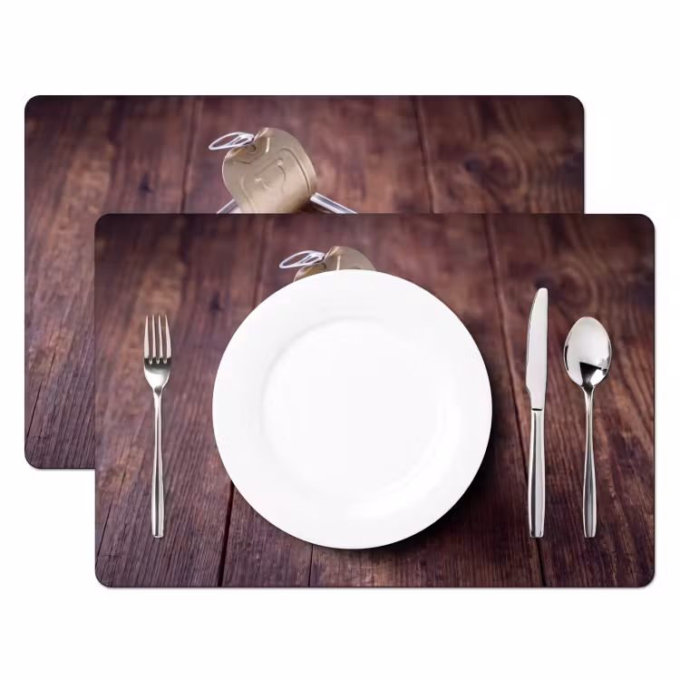 Tischset - 6 Stück - Fisch – Dosen – Küche - Vis - Blikjes - Keuken Placemat vinyl groot