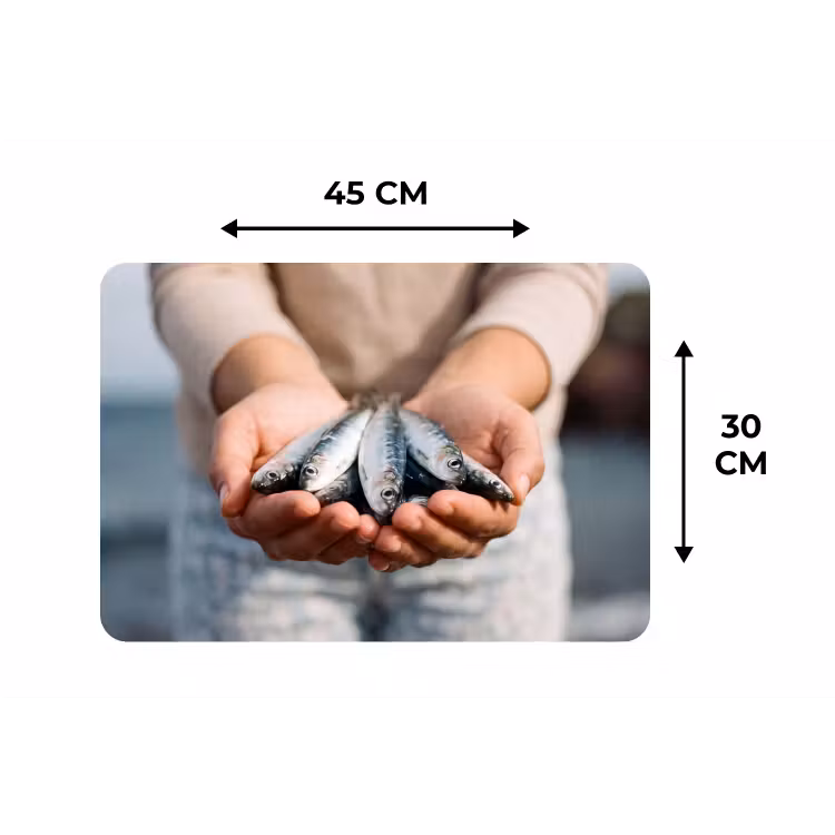 Tischset - 6 Stück - Fisch – Hände – Natur - Vis - Handen - Natuur Placemat vinyl groot