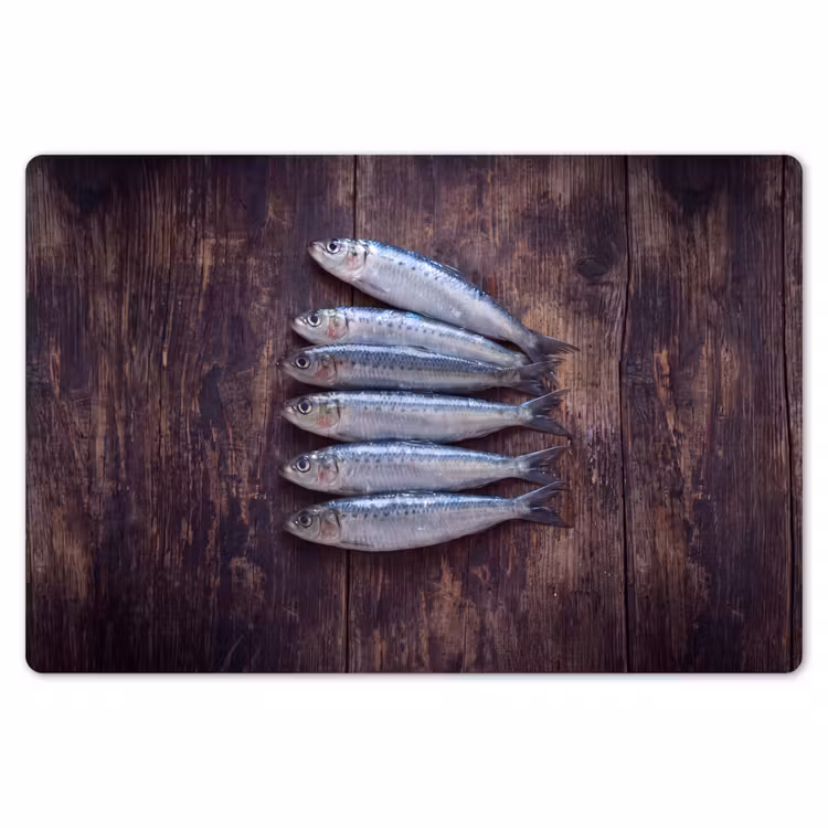 Tischset - 6 Stück - Fisch – Holz – Essen - Vis - Hout - Eten Placemat vinyl groot