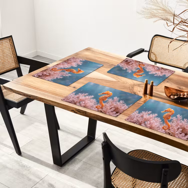 Vis - Koraal - Oceaan - Macro - Oranje Placemat vinyl groot -zzsfeer4_Kitchenyeah-website