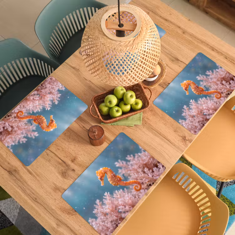 Vis - Koraal - Oceaan - Macro - Oranje Placemat vinyl groot -zzsfeer5_Kitchenyeah-website
