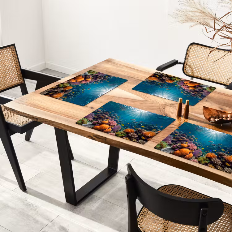 Vis - Koraal - Oceaan - Natuur - Kleurrijk Placemat vinyl groot -zzsfeer4_Kitchenyeah-website
