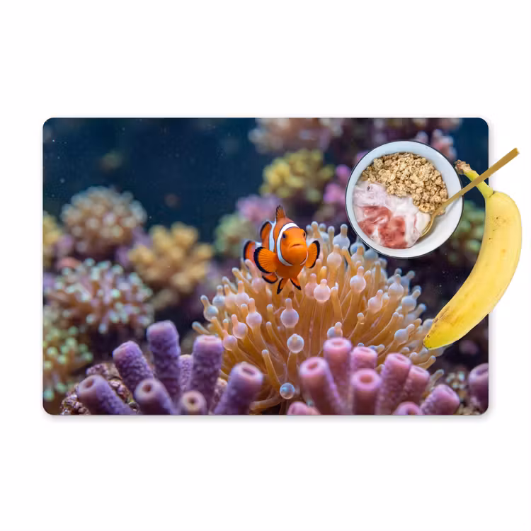 Vis - Koraal - Onderwater - Oranje - Dieren Placemat vinyl groot -zzzproduct_Kitchenyeah-website