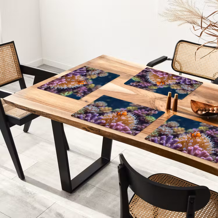 Vis - Koraal - Onderwater - Oranje - Dieren Placemat vinyl groot -zzsfeer4_Kitchenyeah-website