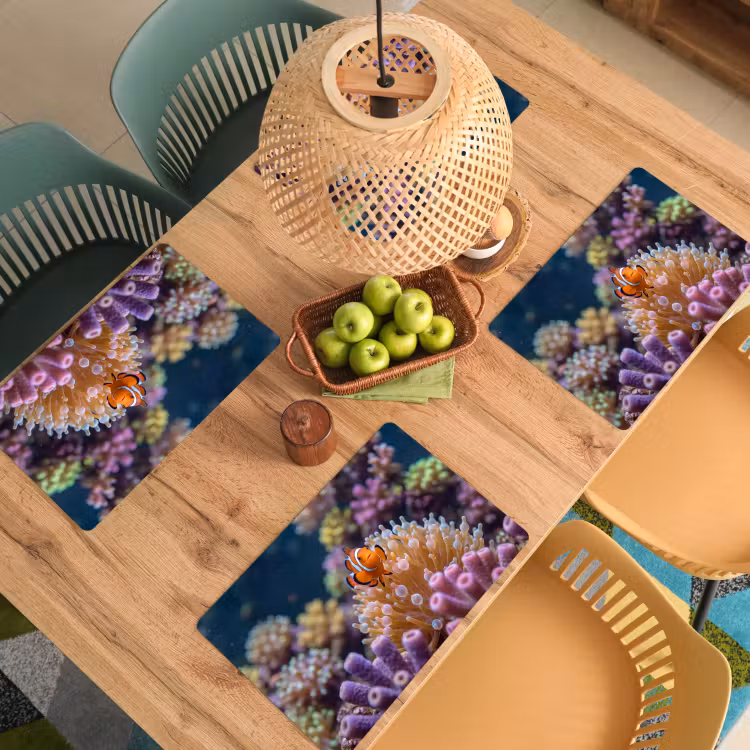 Vis - Koraal - Onderwater - Oranje - Dieren Placemat vinyl groot -zzsfeer5_Kitchenyeah-website