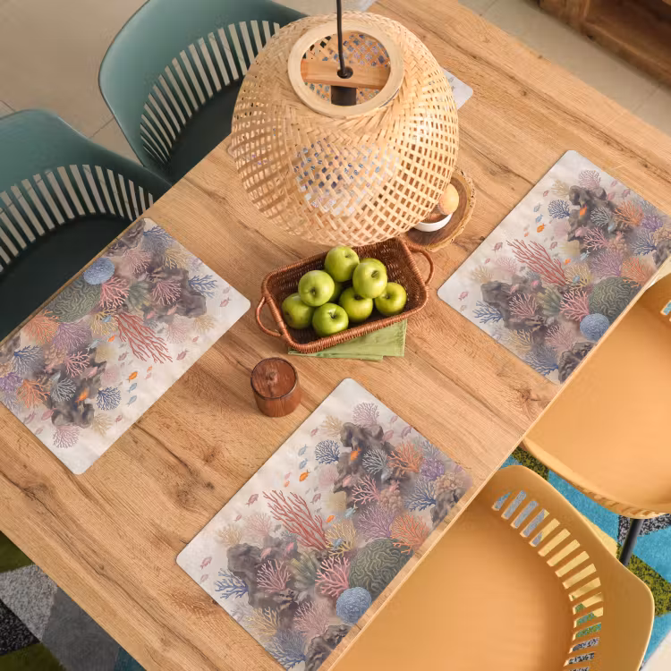 Vis - Koraalrif - Onderwaterwereld - Illustratie Placemat vinyl groot -zzsfeer5_Kitchenyeah-website