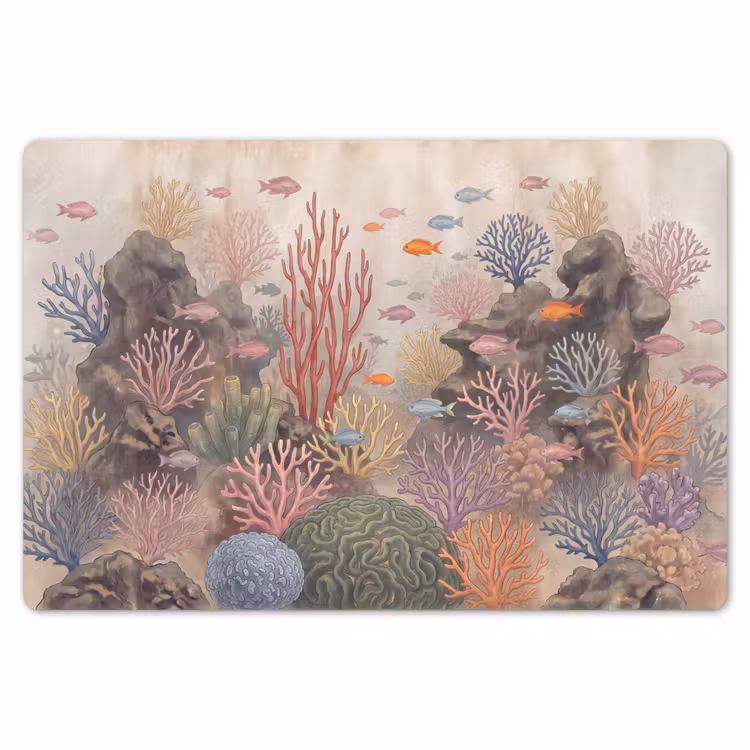 Vis - Koraalrif - Onderwaterwereld - Illustratie Placemat vinyl groot -zzsfeer1_Kitchenyeah-website