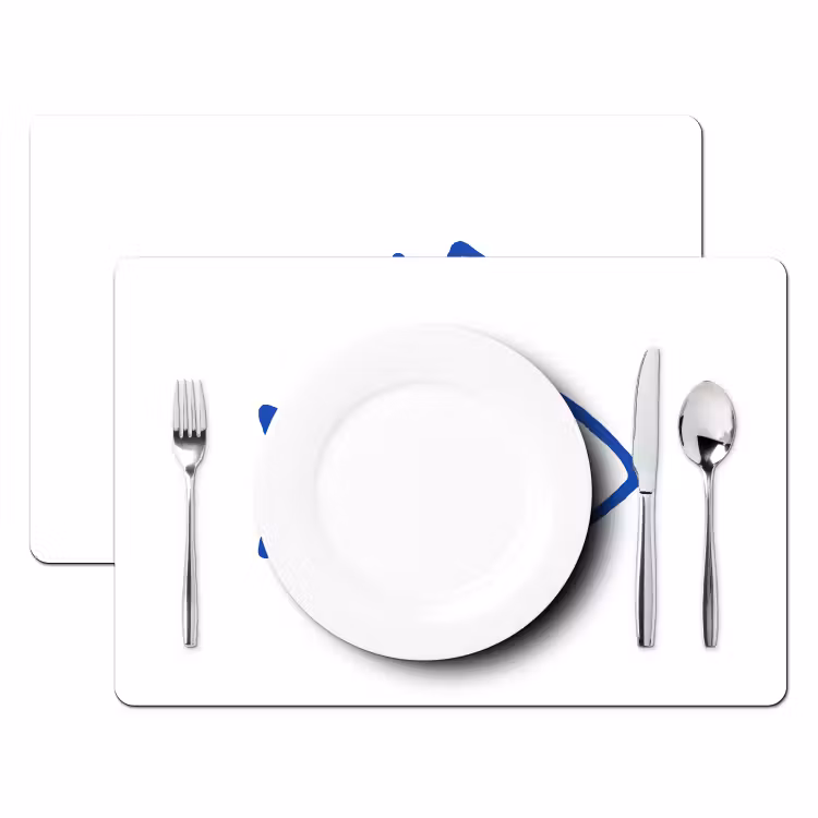 Vis - Minimalistisch - Blauw - Lijn Placemat vinyl groot -zzsfeer2_Kitchenyeah-website