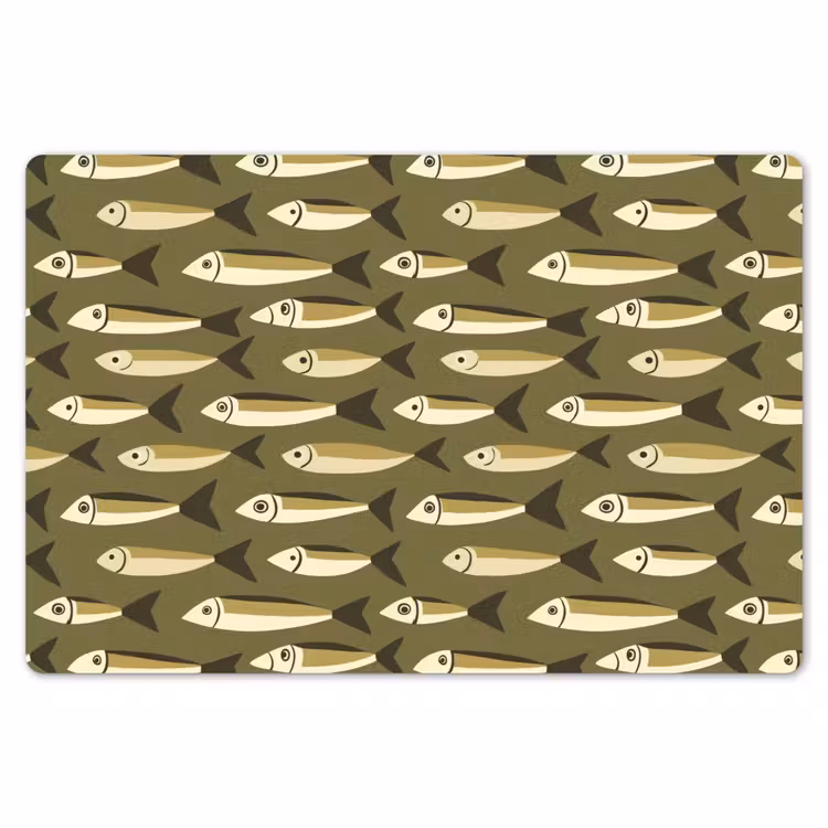 Vis - Patroon - Groen Placemat vinyl groot 368 -zzsfeer1_Kitchenyeah-website