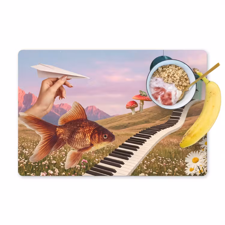 Tischset - 6 Stück - Fisch – Natur – Abstrakt - Vis - Natuur - Abstract Placemat vinyl groot