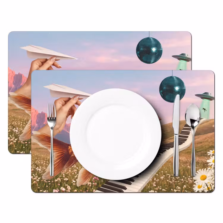 Tischset - 6 Stück - Fisch – Natur – Abstrakt - Vis - Natuur - Abstract Placemat vinyl groot