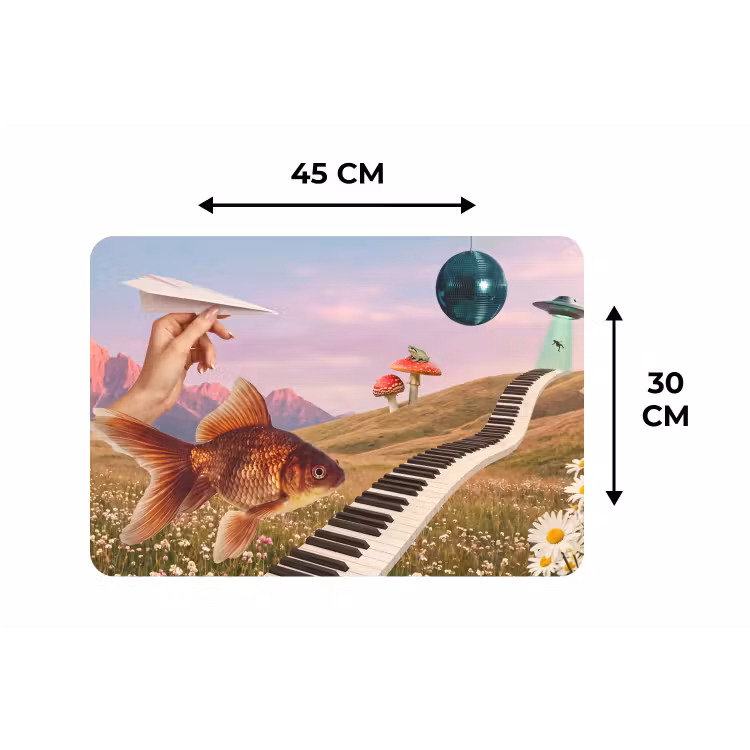 Tischset - 6 Stück - Fisch – Natur – Abstrakt - Vis - Natuur - Abstract Placemat vinyl groot