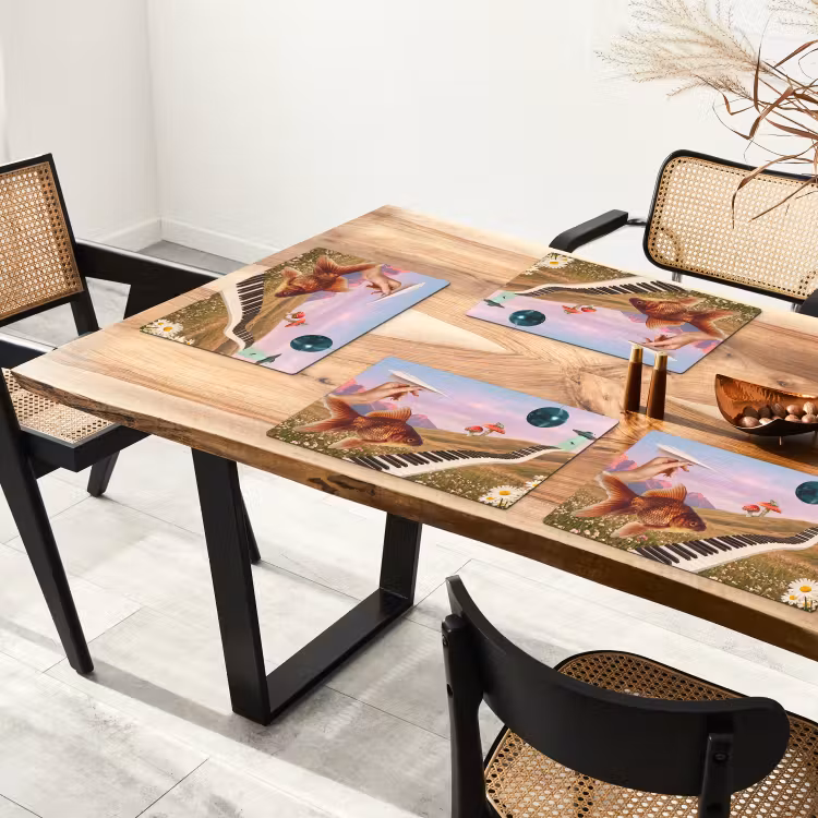 Tischset - 6 Stück - Fisch – Natur – Abstrakt - Vis - Natuur - Abstract Placemat vinyl groot
