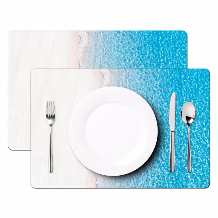 Vis - Oceaan - Strand - Turquoise - Natuur Placemat vinyl groot -zzsfeer2_Kitchenyeah-website