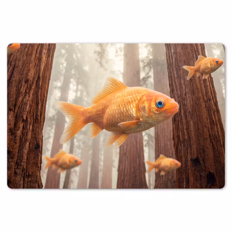 Tischset - 6 Stück - Fisch – Wald – Fantasie - Vis - Bos - Fantasie Placemat vinyl groot