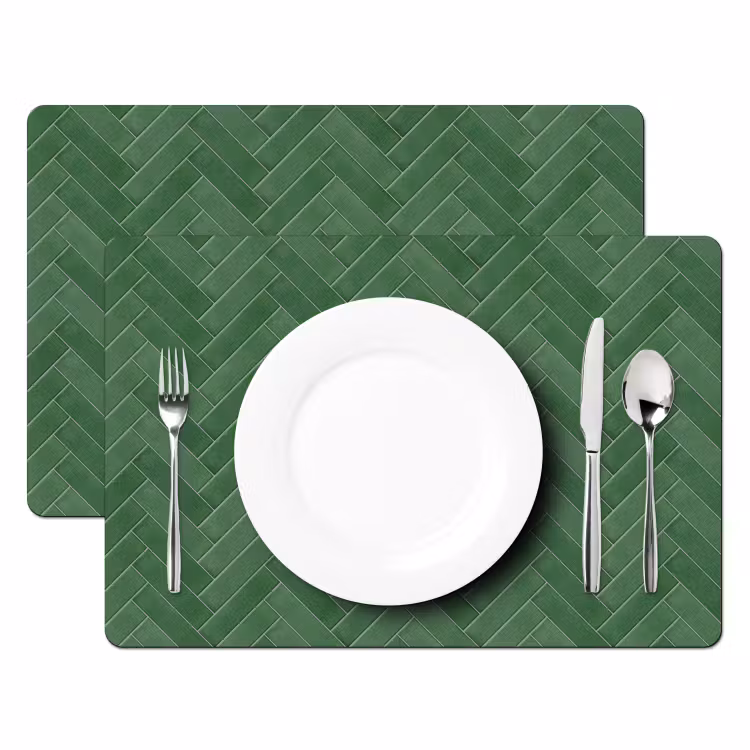 Visgraat - Wandtegel - Bosgroen Placemat vinyl groot 368 -zzsfeer2_Kitchenyeah-website