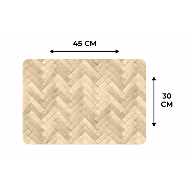 Visgraat - Tegel - Zand Placemat vinyl groot 368 -specs