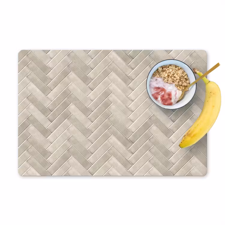 Visgraat - Wandtegel - Beige Placemat vinyl groot 368 -zzzproduct_Kitchenyeah-website
