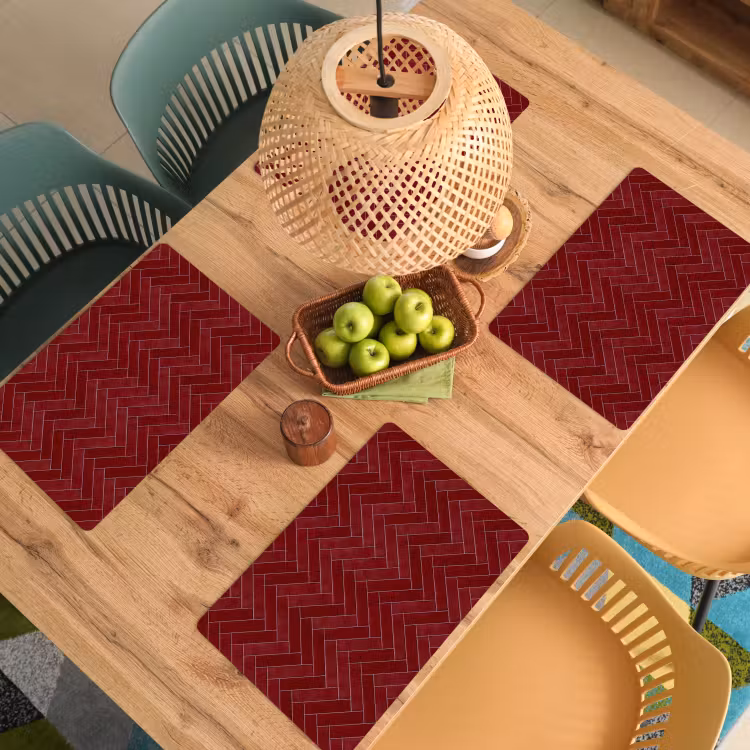 Visgraat - Wandtegel - Bordeaux - Rood Placemat vinyl groot 368 -zzsfeer5_Kitchenyeah-website