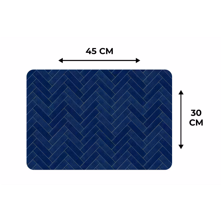 Visgraat - Wandtegel - Donkerblauw - Navy Blue Placemat vinyl groot 368 -specs