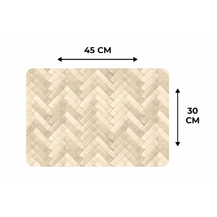 Visgraat - Wandtegel - Licht Beige Placemat vinyl groot 368 -specs