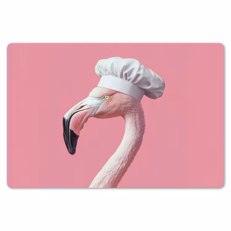Flamingo - Roze - Koksmuts - Vogel Placemat vinyl groot -zzsfeer1_Kitchenyeah-website