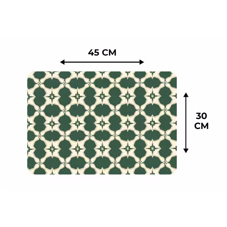 Tegel - Klassiek - Groen Placemat vinyl groot 368 -specs