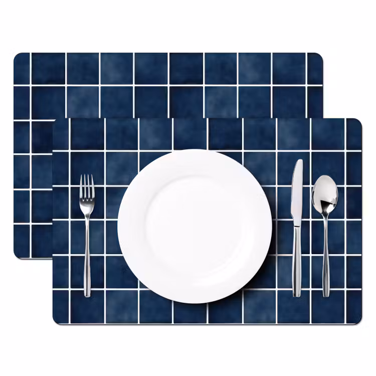 Tegel - Modern - Blauw Placemat vinyl groot 368 -zzsfeer2_Kitchenyeah-website