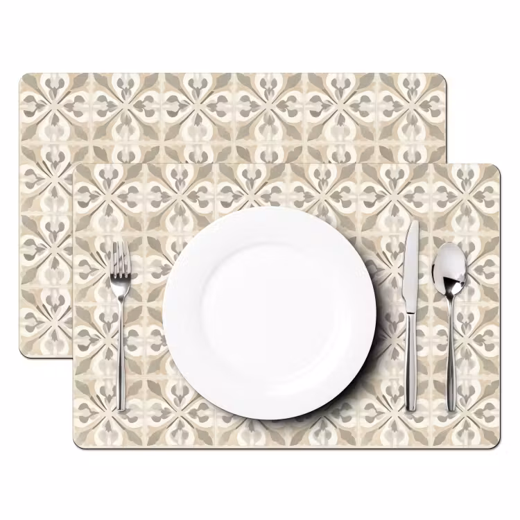 Tegel - Motief - Beige Placemat vinyl groot 368 -zzsfeer2_Kitchenyeah-website