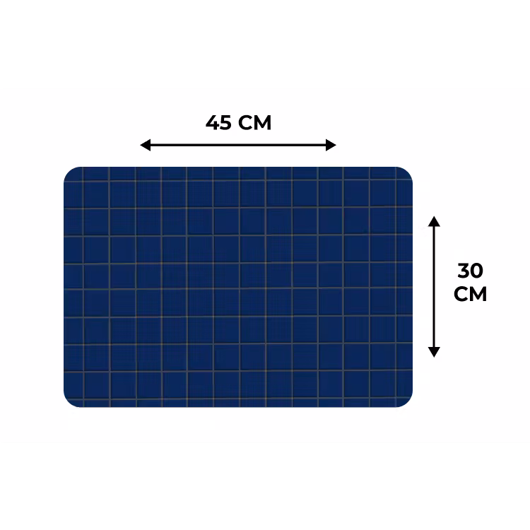 Tegel - Patroon - Blauw Placemat vinyl groot 368 -specs