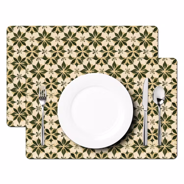 Tegel - Dessin - Groen Placemat vinyl groot 368 -zzsfeer2_Kitchenyeah-website