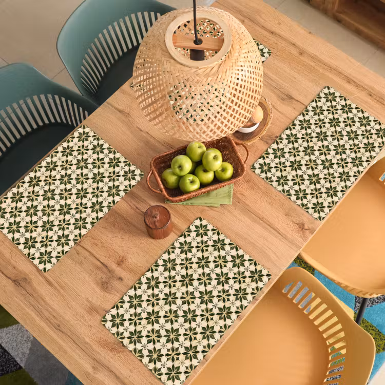 Tegel - Dessin - Groen Placemat vinyl groot 368 -zzsfeer5_Kitchenyeah-website