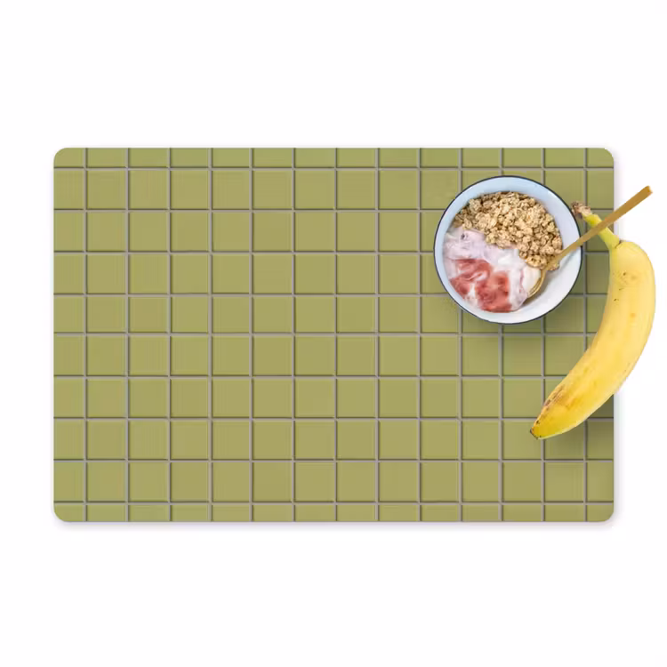 Tegel - Patroon - Olijfgroen Placemat vinyl groot 368 -zzzproduct_Kitchenyeah-website