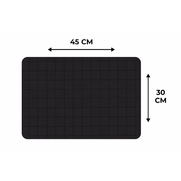 Tegels - Patroon - Mat - Zwart Placemat vinyl groot 368 -specs