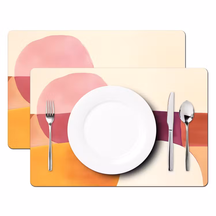 Vormen - Abstract - Kleurrijk Placemat vinyl groot -zzsfeer2_Kitchenyeah-website