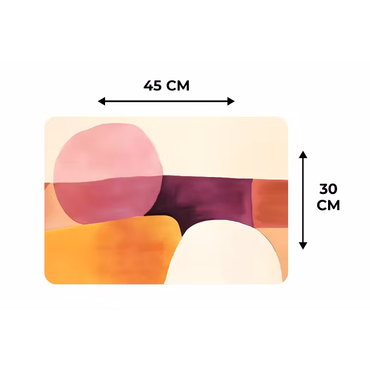Vormen - Abstract - Kleurrijk Placemat vinyl groot -specs