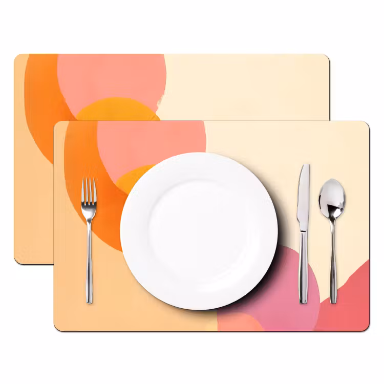 Vormen - Abstract - Kleurrijk Placemat vinyl groot -zzsfeer2_Kitchenyeah-website