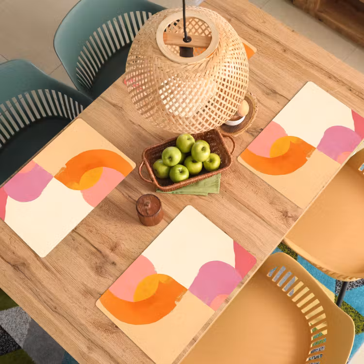 Vormen - Abstract - Kleurrijk Placemat vinyl groot -zzsfeer5_Kitchenyeah-website