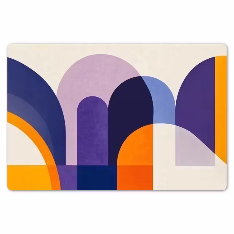 Vormen - Abstract - Grafisch - Oranje Placemat vinyl groot -zzsfeer1_Kitchenyeah-website