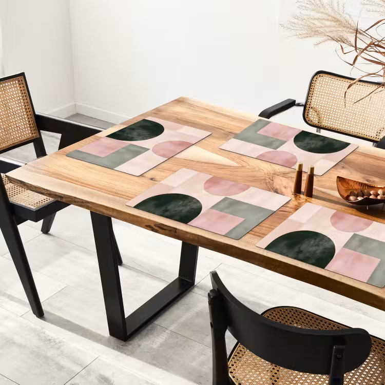 Vormen - Abstract - Cirkel - Zwart Placemat vinyl groot -zzsfeer4_Kitchenyeah-website