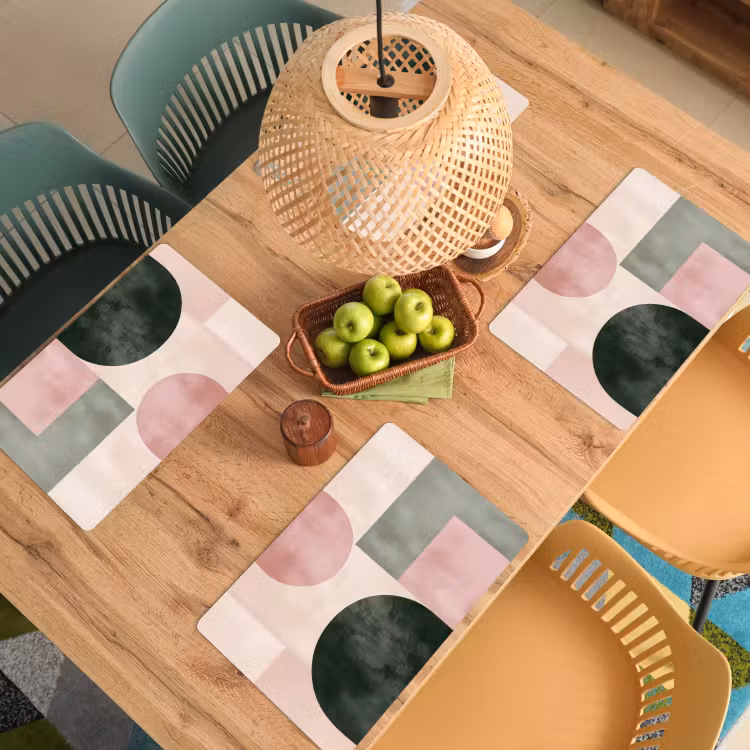 Vormen - Abstract - Cirkel - Zwart Placemat vinyl groot -zzsfeer5_Kitchenyeah-website