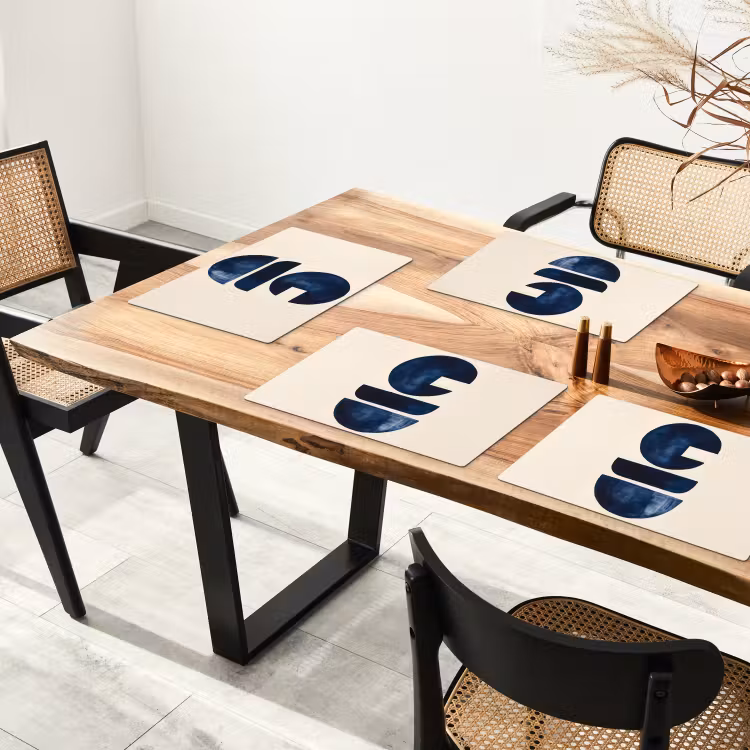 Vormen - Blauw - Abstract Placemat vinyl groot -zzsfeer4_Kitchenyeah-website